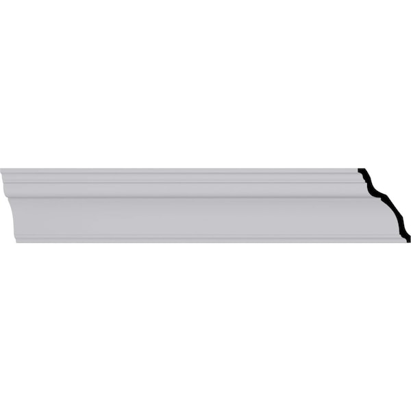 Ekena Millwork 5 1/2"H x 3 7/8"P x 6 3/4"F x 94 1/2"L Traditional Smooth Crown Moulding MLD05X03X06TR - main